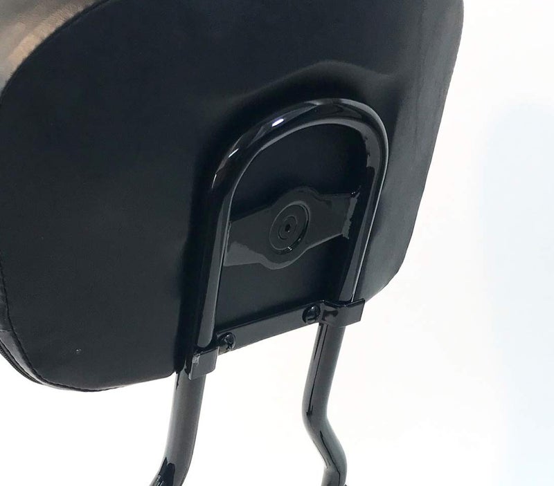 Eagle Skull FatBoy Style Stitch Low Bucket Rear Passenger Backrest Pad for Harley Davidson Softail Fat Boy Heritage Dyna Street Bob Sportster Iron Sissy Bar Pads Back Rest Sissybar Medallion Upright REF 52347-97 - Image 5